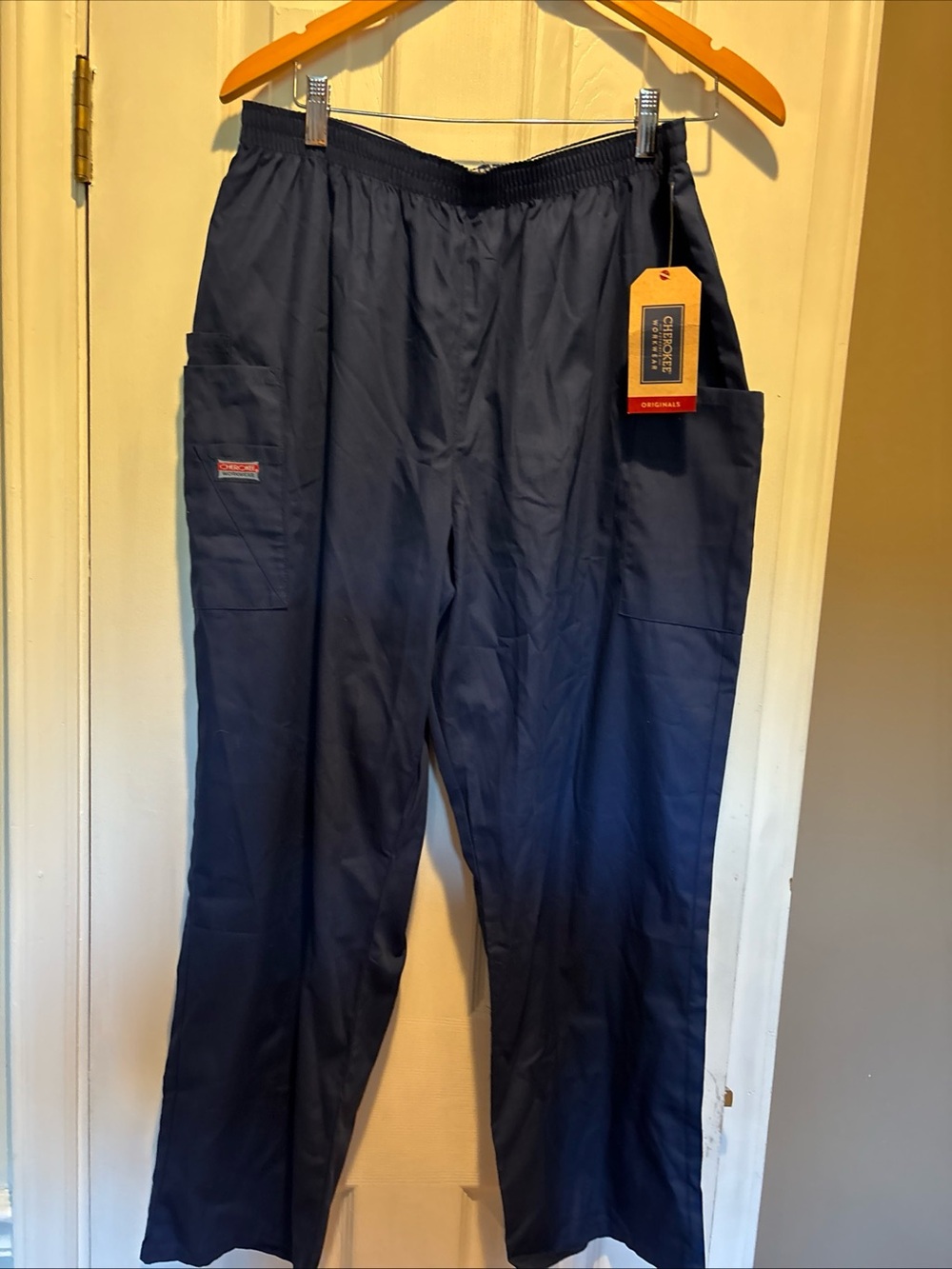 Cherokee Navy Cargo Scrub Pants Women’s XL Petite NWT